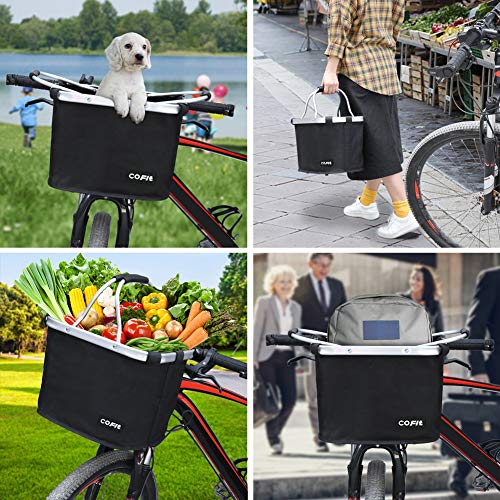 COFIT Detachable Bike Basket, Multi-Purpose Bicycle Handlebar Basket for Pet, Shopping, Commuter, Camping and Outdoor - Image 3
