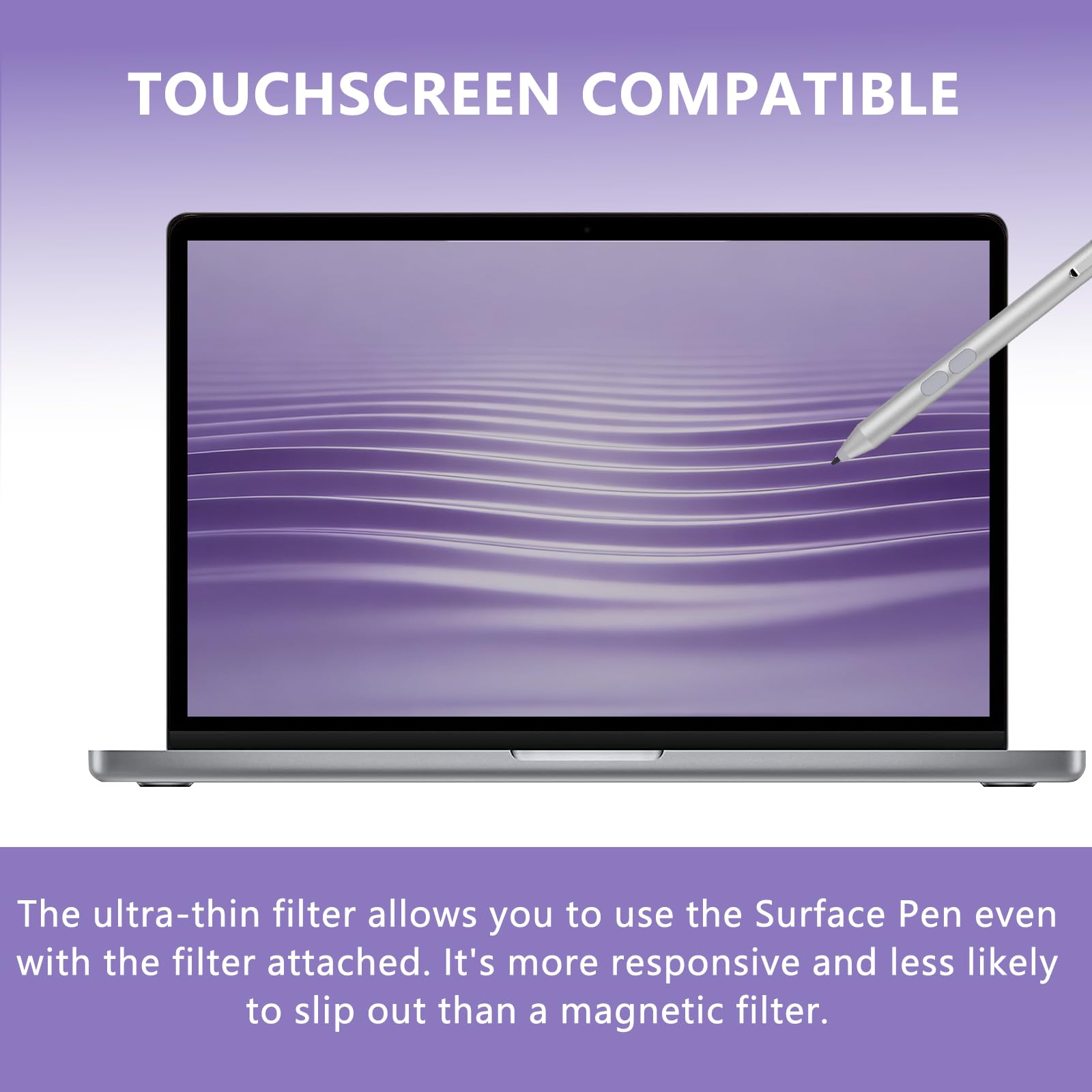 16 Pouces Filtre de Confidentialité Amovible Premium, Film Protecteur d'écran, Privacy Anti Espion Filtre, Anti-Lumière Bleu Film de Protection pour Moniteur Tactile 16" 16:10