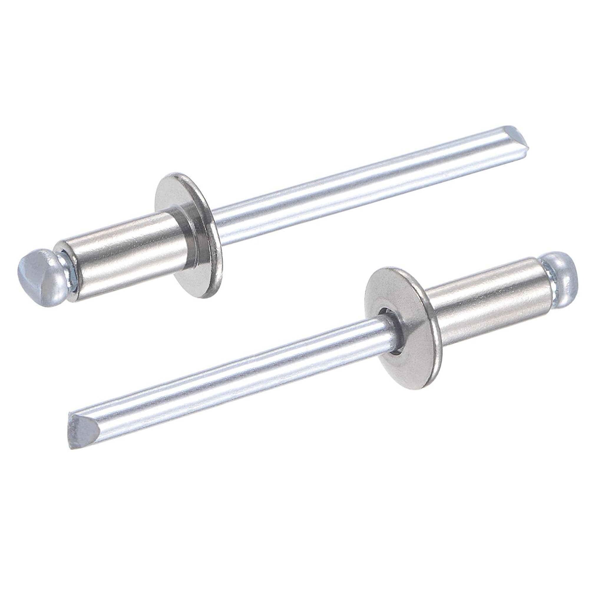 TA-VIGOR 25pcs 5mm x 10mm Blind Rivets, 304 Stainless Steel Pop Rivets with Flat Head