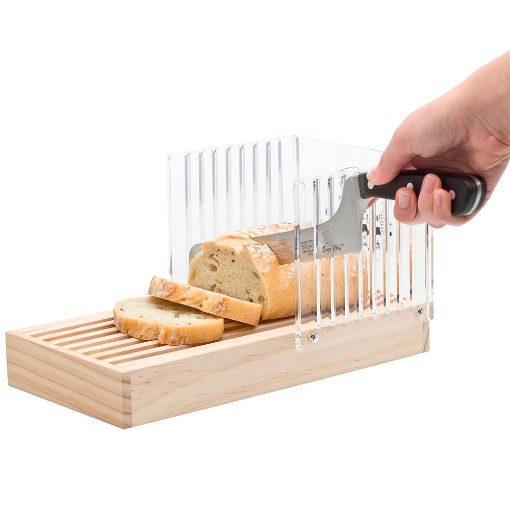 Wood Bread Slicer Guide Kitchen Tool Loaf Toast Cutter Mold Slicing Cutting Gift