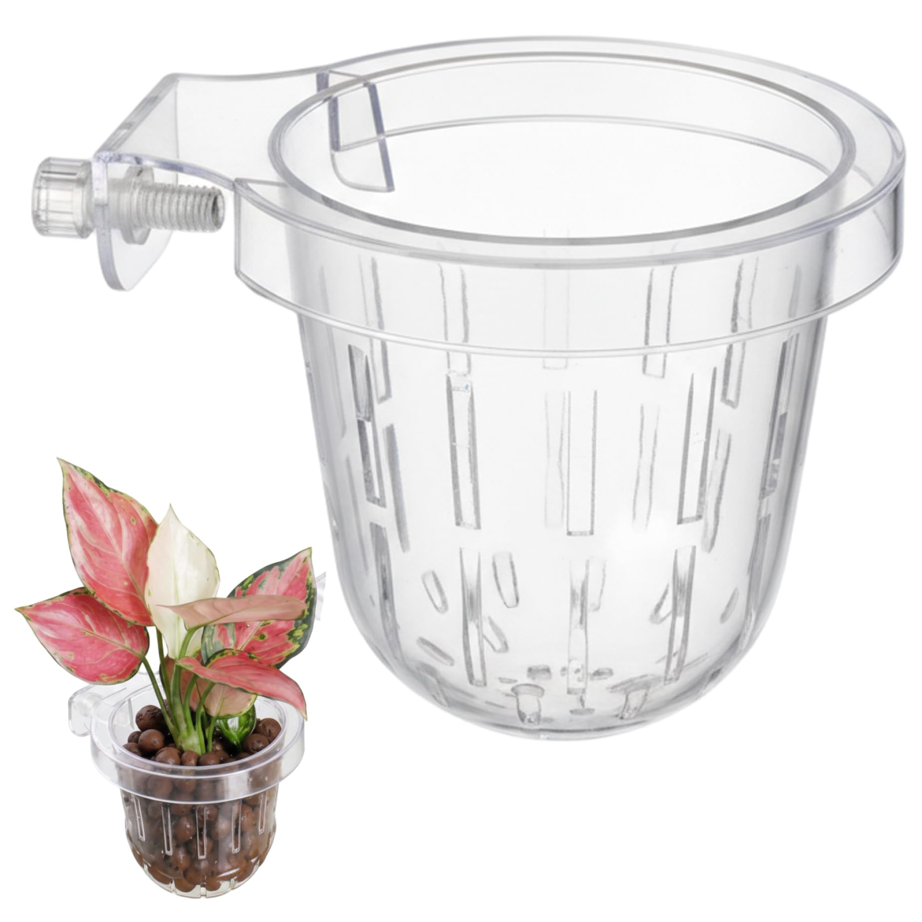 Panier à plantes pour aquarium suspendu et décoratif avec trous