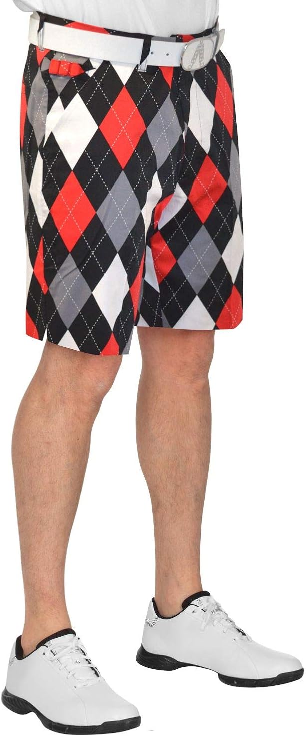 Royal & Awesome Patterned Golf Shorts Men, Crazy Golf Shorts For Men