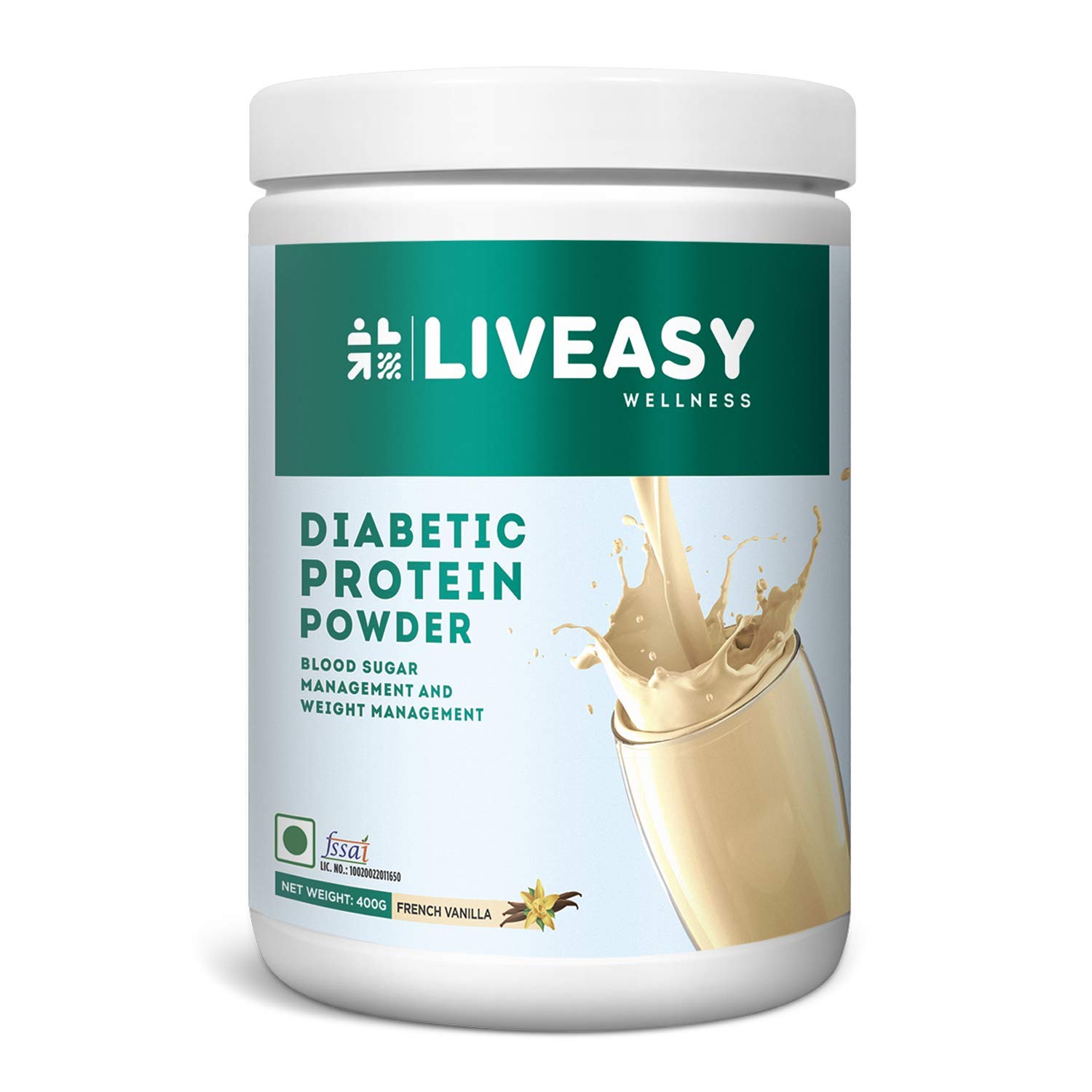 LivEasy Wellness Diabetic Protein | Ensure Your Protein Intake With Our Diabetes Protein Powder | Helps To Control Blood Sugar Levels And Weight Management - 400 G (Vanilla Flavour)-image-6