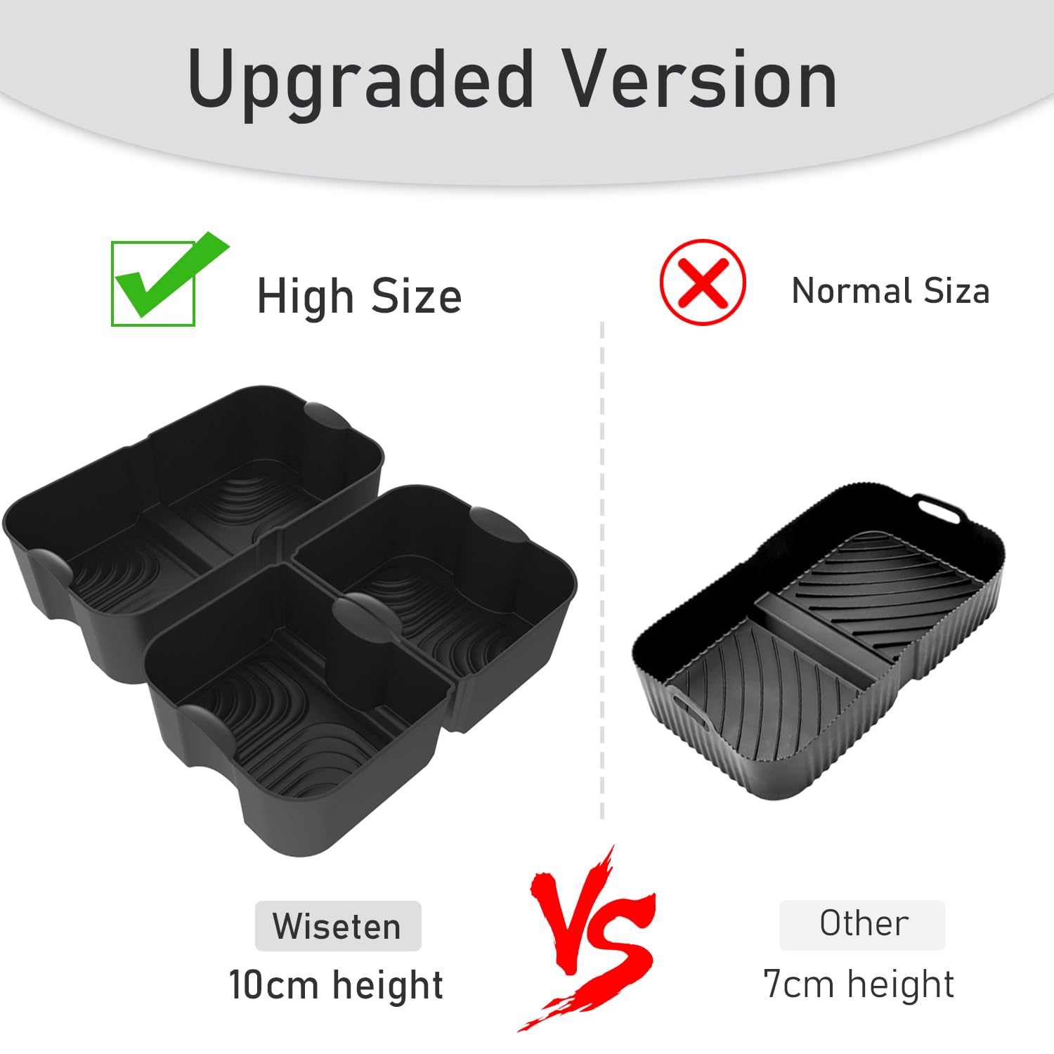 Akcesoria do Frytkownicy powietrznej Ninja Foodi FlexDrawer AF500EU 10,4L | Silikonowa forma do frytkownicy wielokrotnego użytku i składana, silikonowe szczypce ręczne do Air fryer Ninja AF500EU