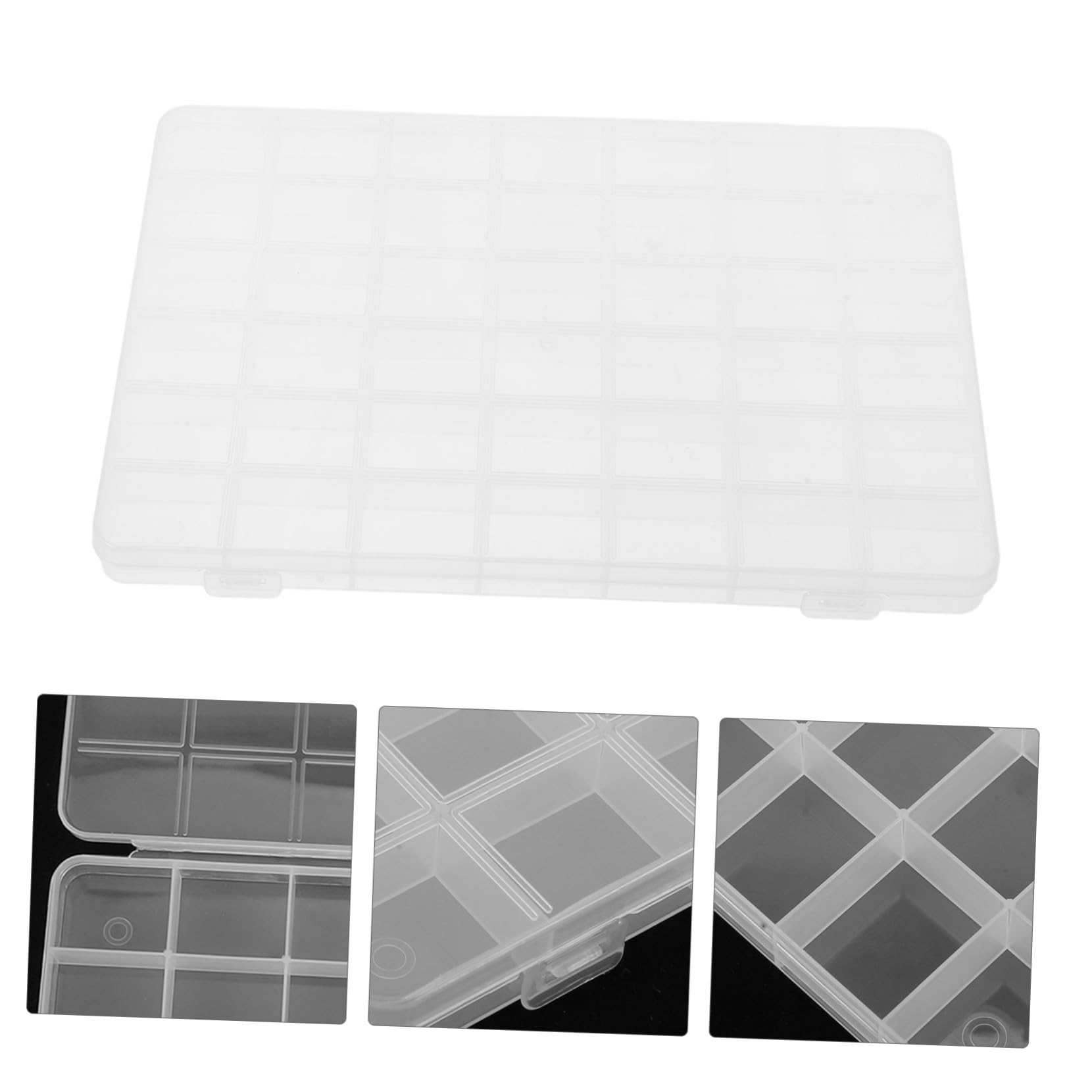 Operitacx 5pezzi Contenitori per Perline in Plastica Organizer Trasparente Divisori Rimovibili Scatola di Immagazzinaggio Organizzatore per Arti e Mestieri Multiuso per Piccoli Oggetti