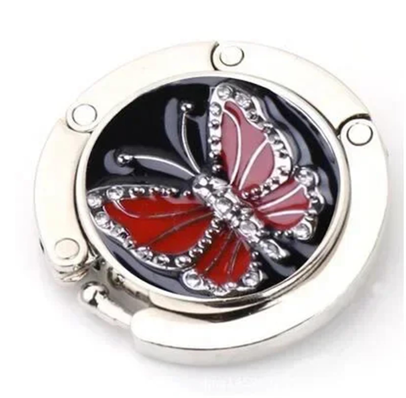 DSFIHJO Handbag Hooks for Tables 1PC Handbag Hanger, Foldable Purse Hook Table Holder Bag,Butterfly Shape Foldable Bag Hook for Table(Black)