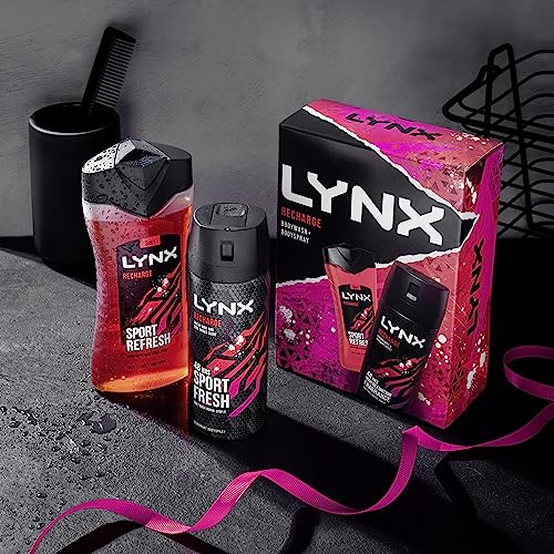 LYNX Recharge Duo Deodorant Gift Set Body Wash & Body Spray perfect for his daily routine 2 piece - Image 5