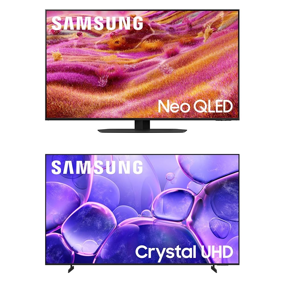 SAMSUNG 98-Inch Class Neo QLED 4K QN90F Series, Vision AI, Mini LED Smart TV (2025 Model, 98QN90F) w/ SAMSUNG 65-Inch Class Crystal UHD U8000F 4K Smart TV (2025 Model)