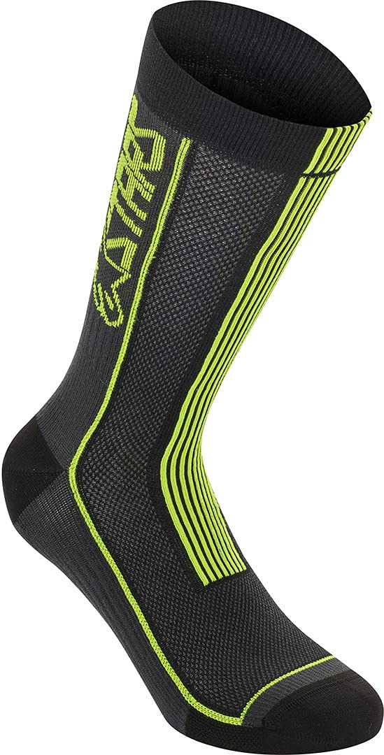 Alpinestars Summer Socks Black/Acid Yellow Medium