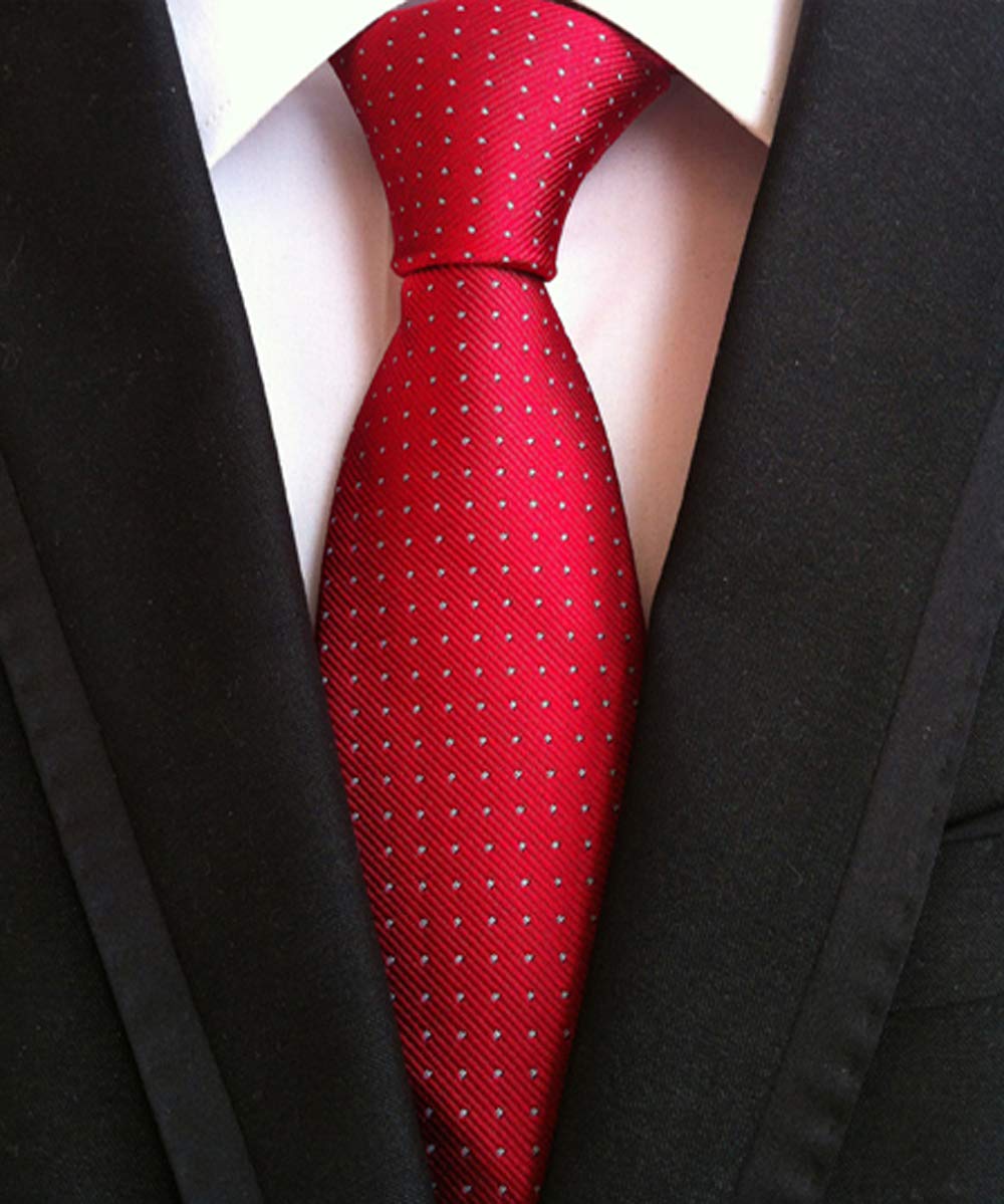 Secdtie Pack de 4 corbatas para hombre, diseño de rayas clásicas, jacquard - negro - talla única