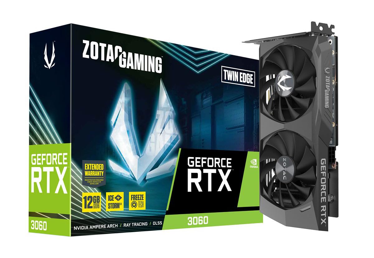 ZOTAC Gaming GeForce RTX 3060 Twin Edge 12GB GDDR6 Tarjeta gráfica para Juegos