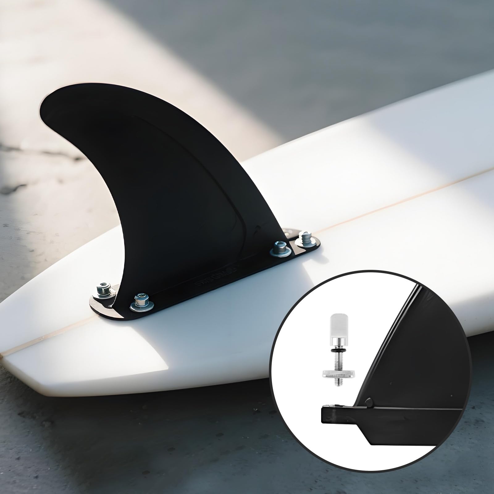 5 Piezas Tornillo para Tabla Surf – para Tornillo Aleta Deslizante, Kit de Repuesto Acero Inoxidable, Compatible para Mistral Tornillo quilla Padel Surf