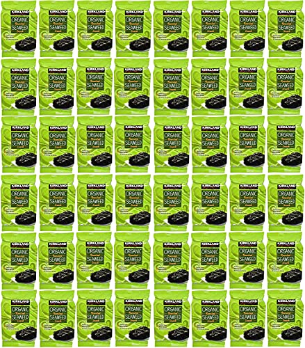 Kirkland Signature Organic Roasted Seaweed Snack Pack of 12 (0.6 oz each) SET of 4