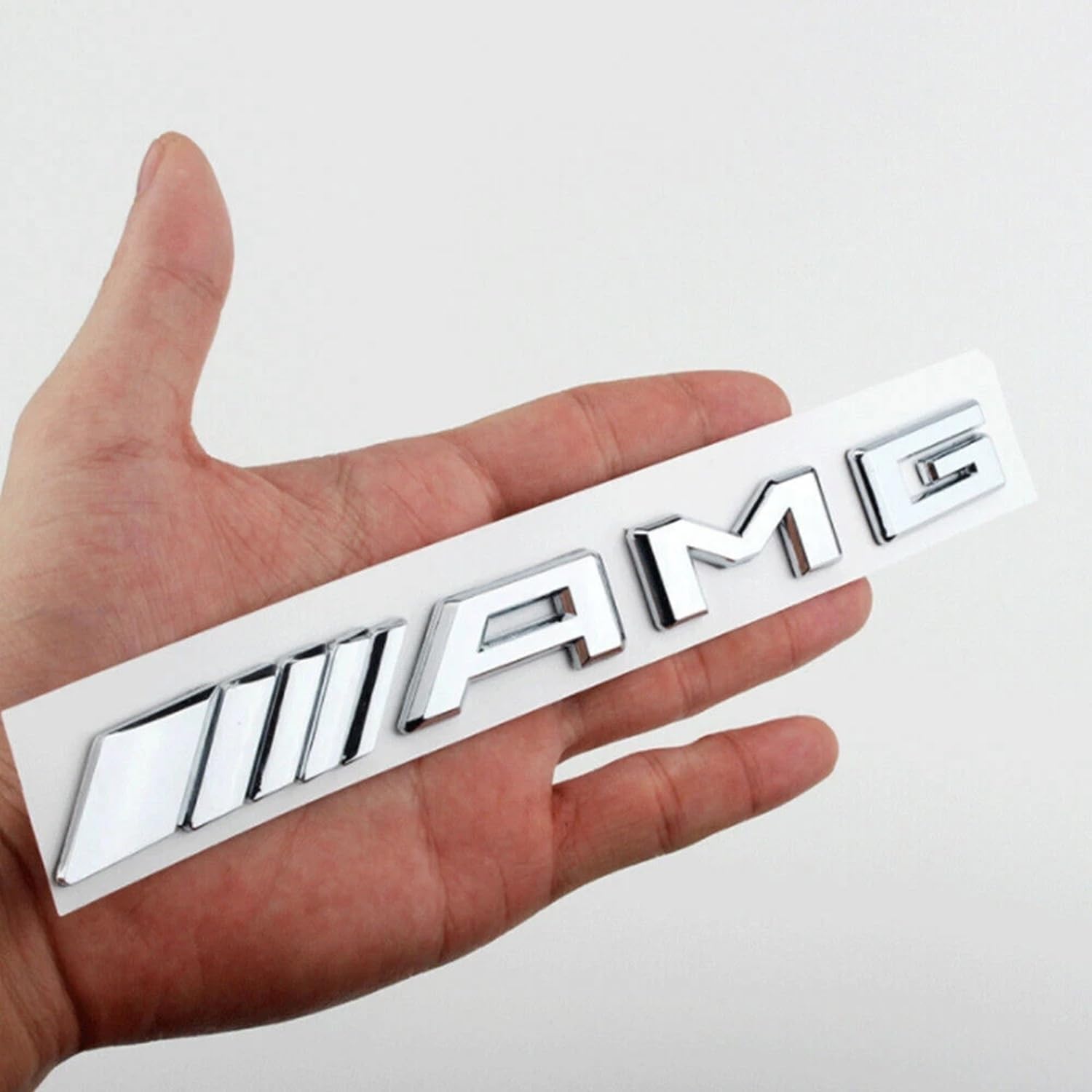 AUTOMASH AMG Emblem Sticker 3D Metal Trunk Rear Side Sticker Logo Letters Badges for All Cars (Silver)-image-17