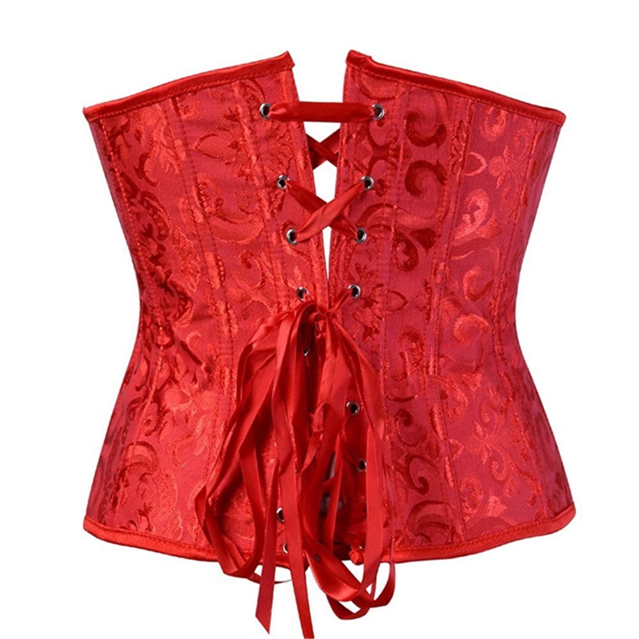 Corset Femme Underbust Steampunk Gothique Lacet Ceinture Bustier pour Halloween et Carnaval