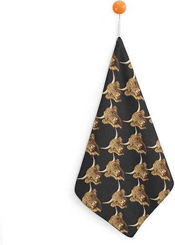 Decorative Hand Towels for Bathroom - Retro Realistic Cow Print Soft Absorbent Small Bath Hand Towels for Kitchen, Farmhouse, Spa, Hotel, Guest Tea