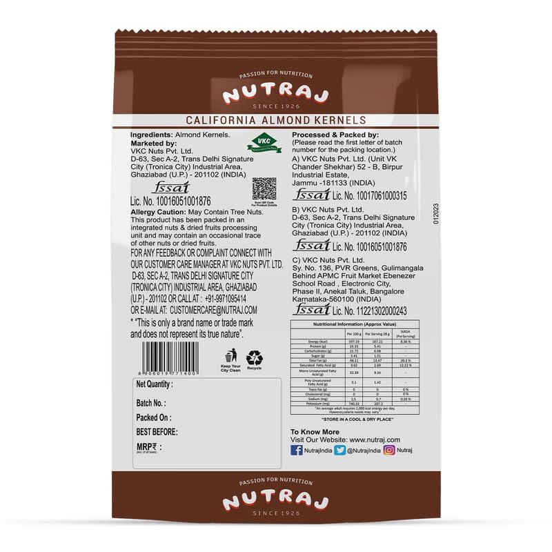 Image of Nutraj Dry Fruits Combo 1.5kg - Almond 500g, Cashew 500g & Long Raisin 500g | Dry Fruits | Badam Giri | Kishmish | Kaju | Pack of 3