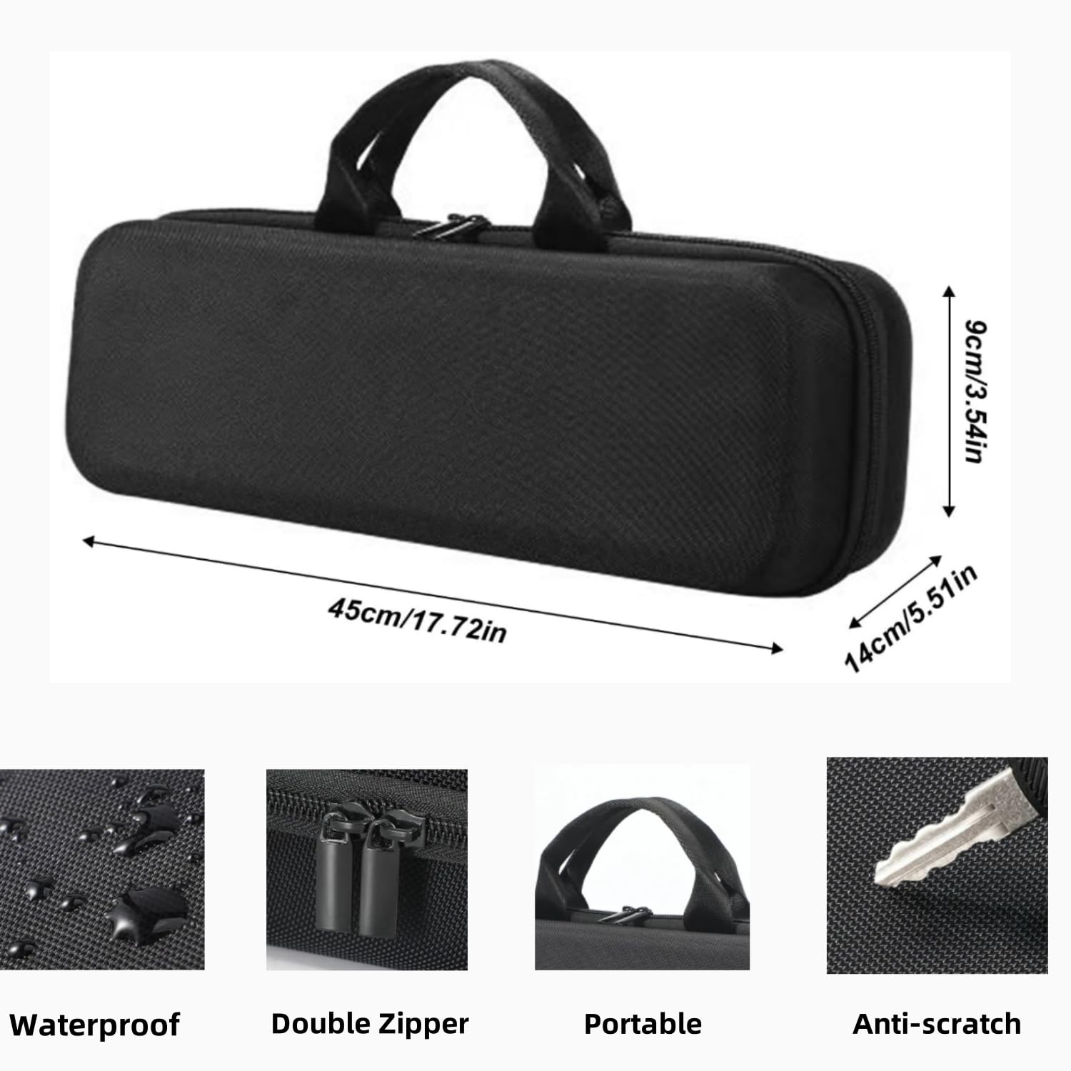 Bolsa de transporte para plancha de pelo Dyson Airstrait HT01, estuche rígido para plancha de pelo, impermeable, resistente a los arañazos y almacenamiento organizado para accesorios de potencia
