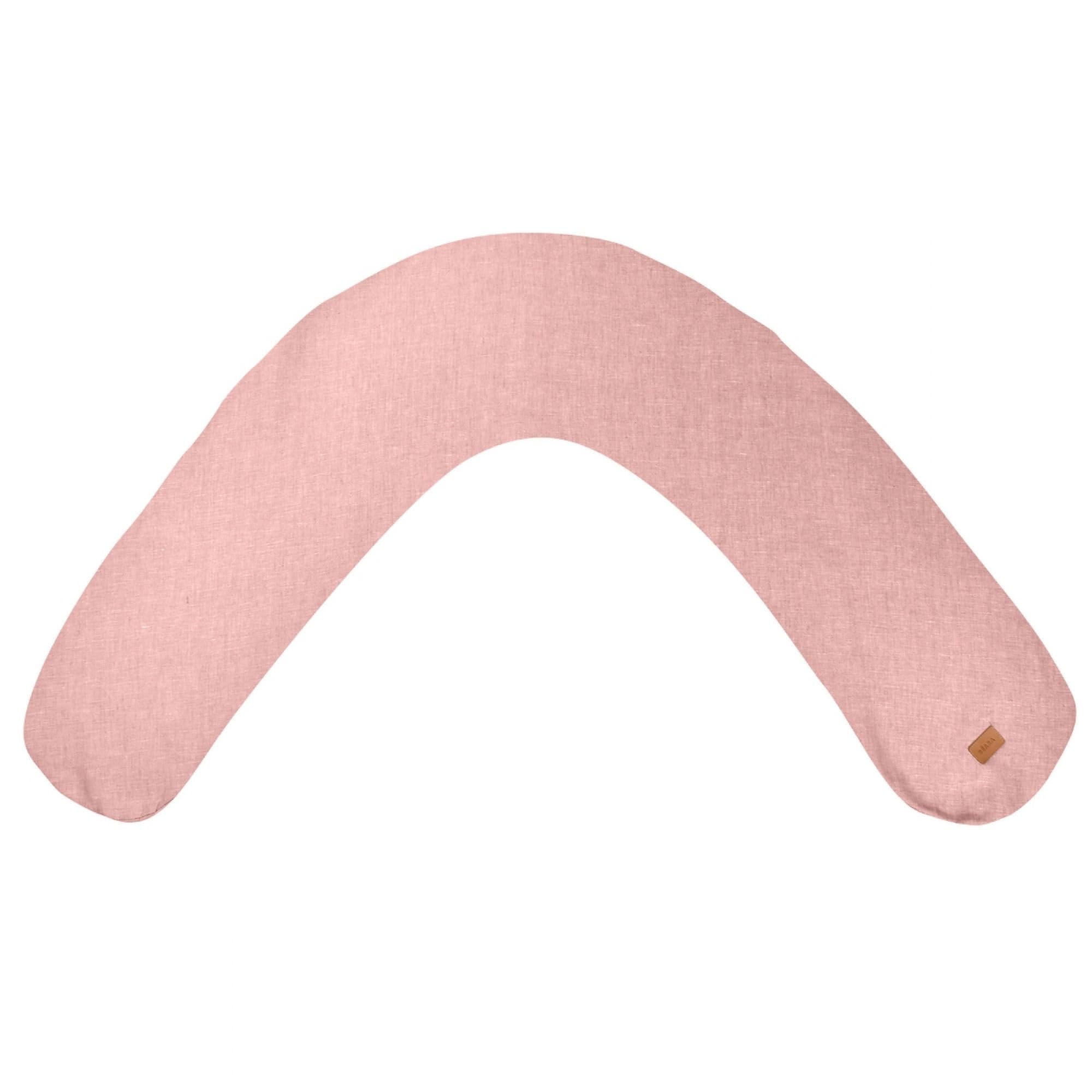 BÉABA, Big Flopsy, Multi-Function, Suitable for Sleeping/Nursing, Support, Hypoallergenic, Relaxation, Optimal Comfort, Soothing Night, Linen, Oekotex, Pink