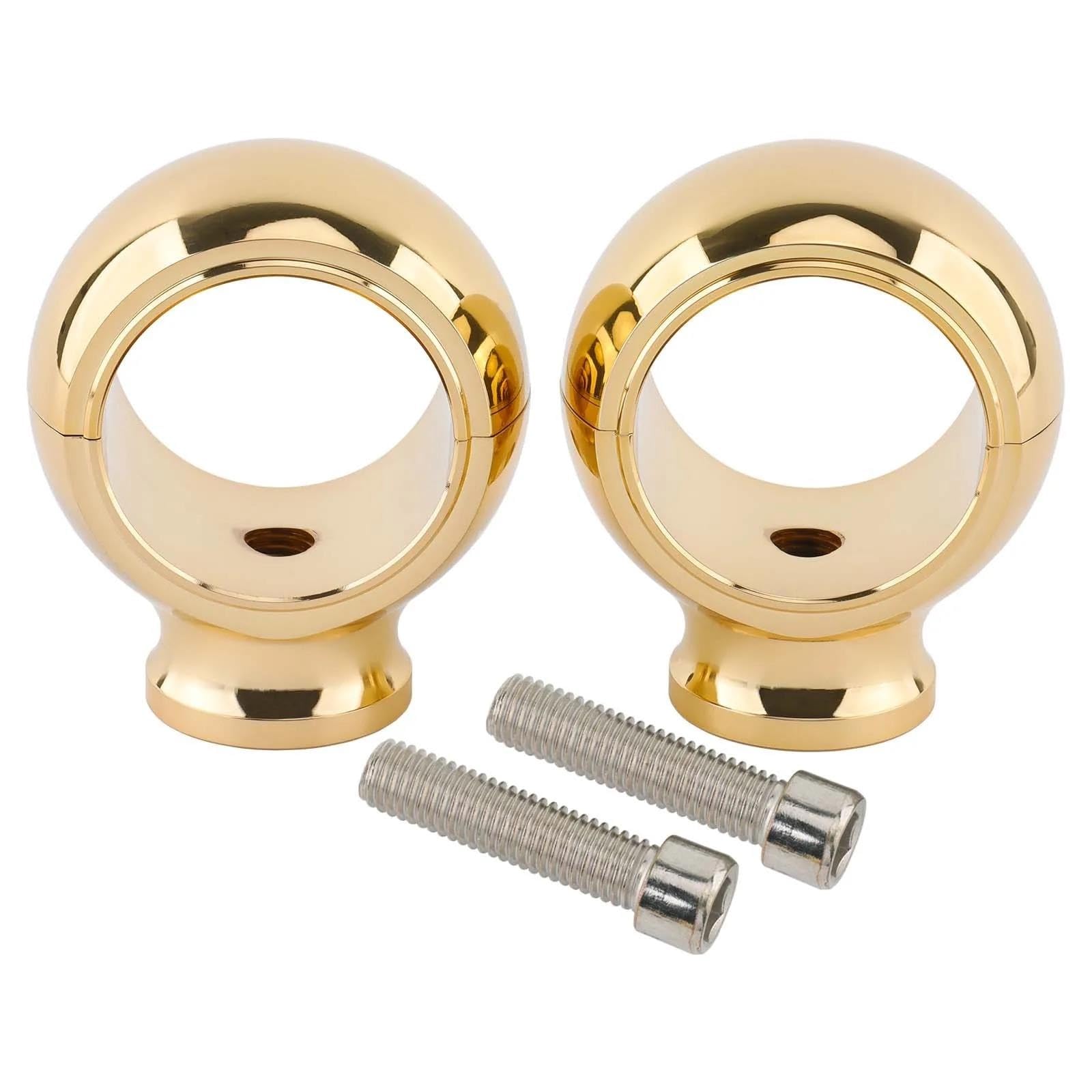 Elevadores Manillar Motocicleta para Manillares 2" (50,8 Mm) con Soportes Barra Desmontables Elevador Manillar Motocicleta Elevador Manillares Moto(Oro)
