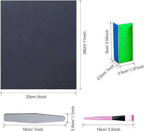 Miniatura 4 de Woohome Juego de herramientas de fundición de resina de 17 piezas, archivos de 3 estilos, papeles de arena, bloques de pulido, paño de pulido,