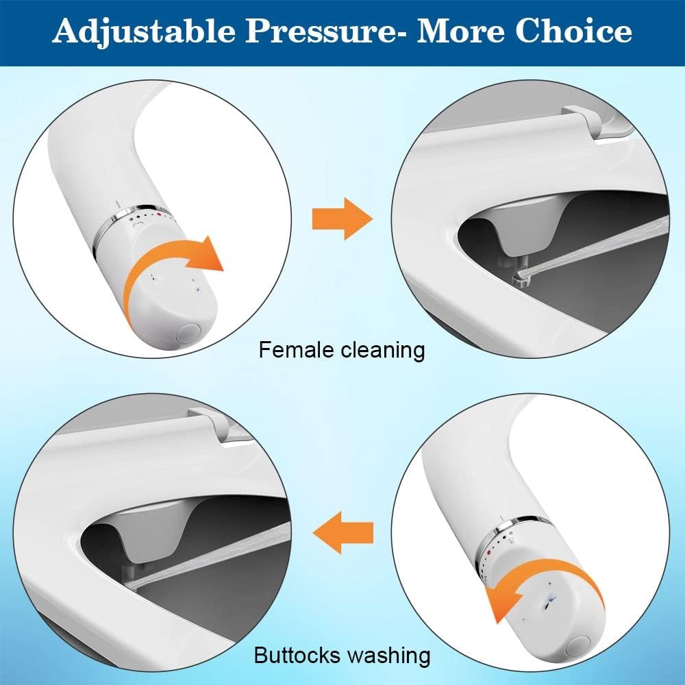 Bidet Slim Design Toilet Seat Bathroom Hygienic Shower Nozzle Fresh Water Ass Cleaning