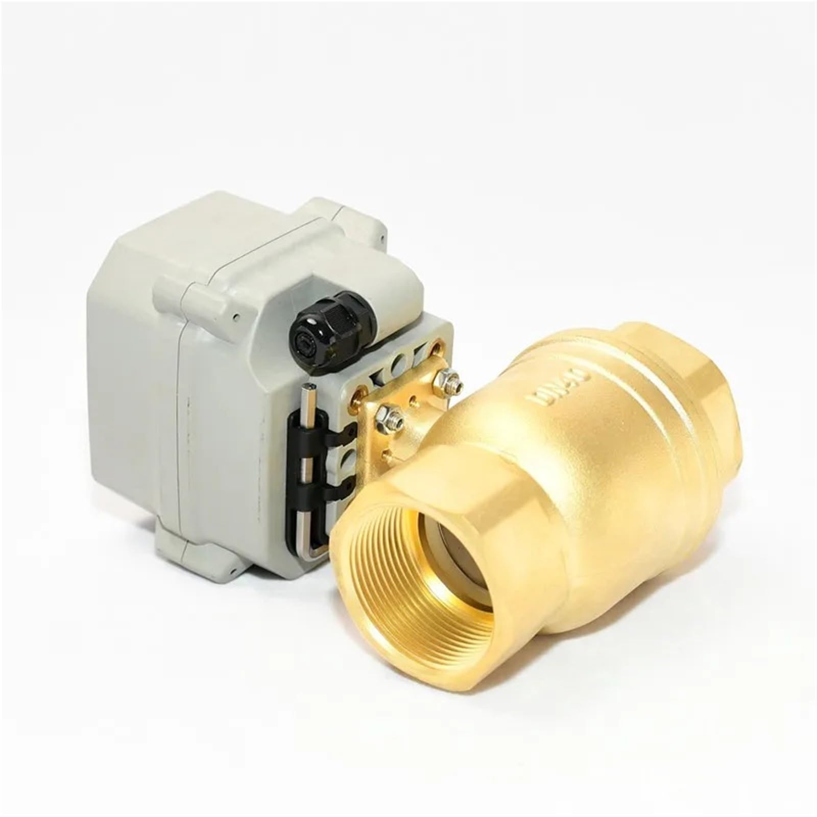Válvula de Bola eléctrica latón 2 vías DN40 (1-1/2'') | CC 12 V/24 V | BSP/TNP | con anulación Manual | válvula solenoide(BSP_DC12V_CR501)