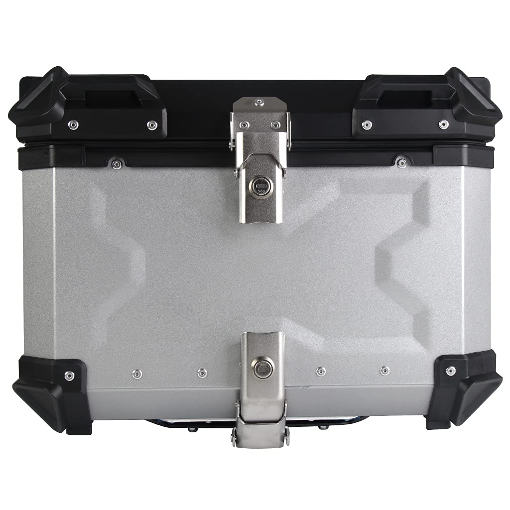 Amazon | トップケース バイク用リアボックス 55L シルバー アルミ製品