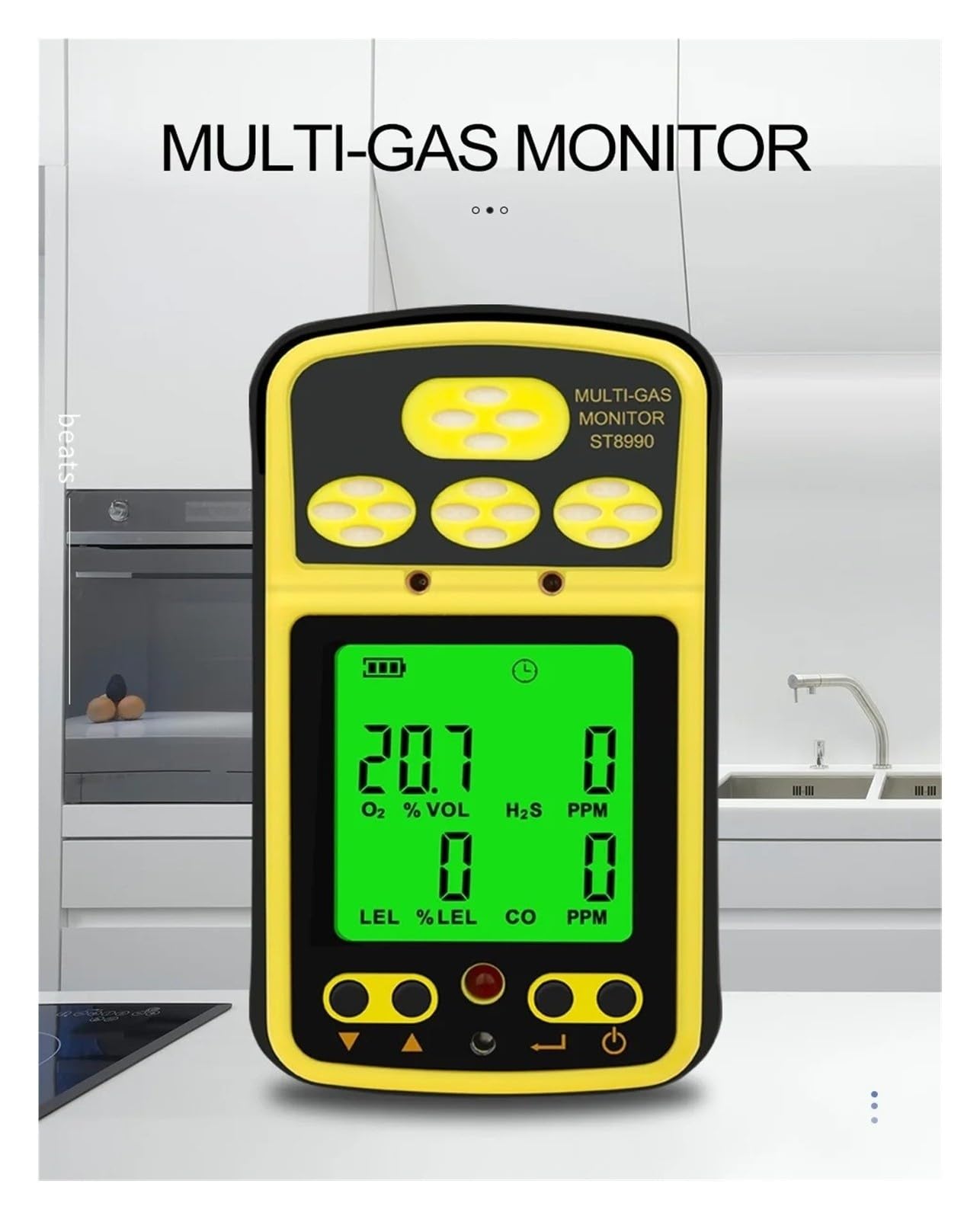 Tragbarer Gasdetektor-Analysator Mit Hintergrundbeleuchtung