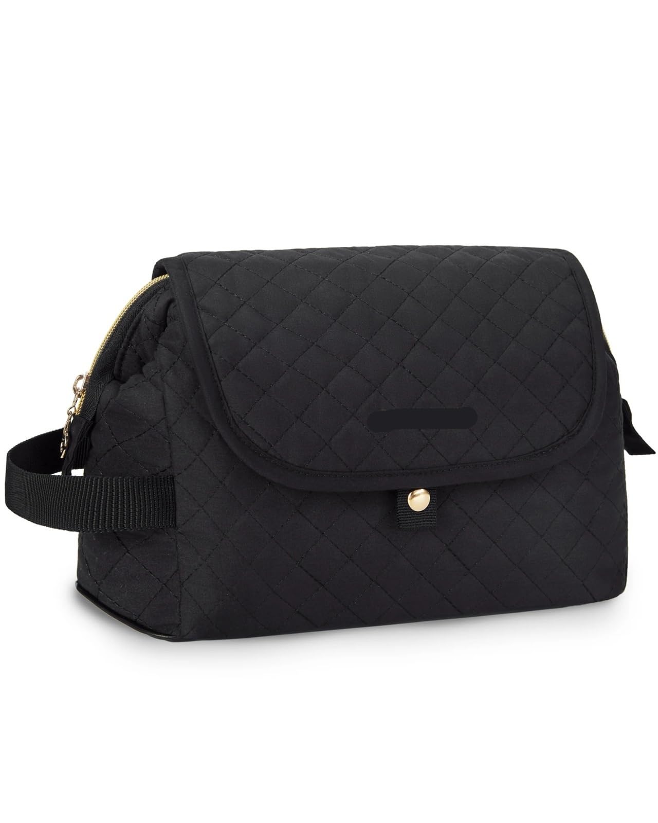 Hanging Travel Toiletry Bag for Women Large Wide-Open Cosmetic Make Up Organizer Case for Toiletries(Black)