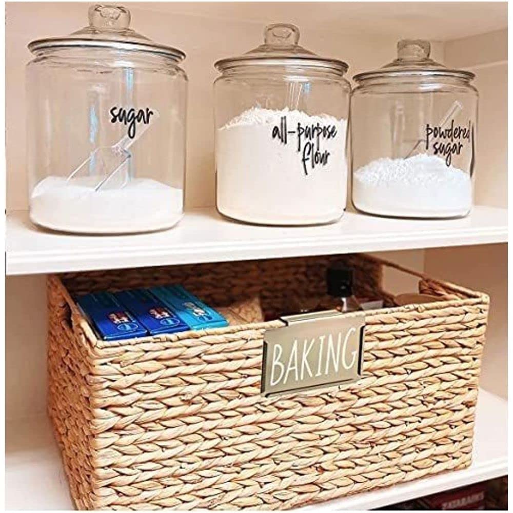 Talented Kitchen 8 Gold Label Holders, Basket Labels Clip On with 40