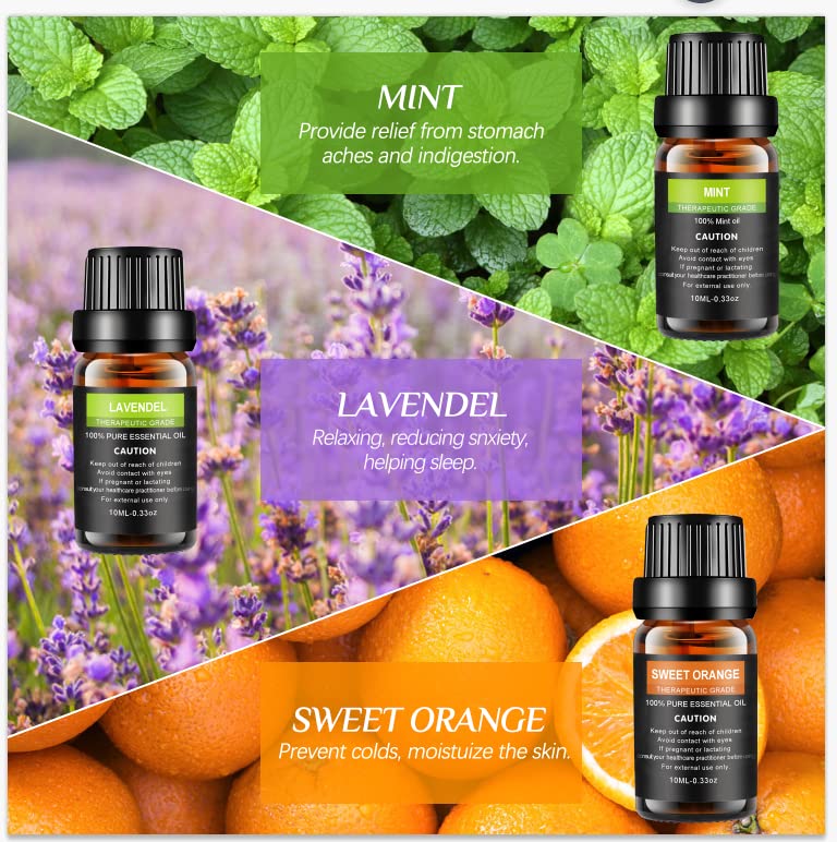 Feestelijke Geur Olie Cadeau Set Van 6 Etherische Oliën Voor Kerst - 10 Ml Per Flesje, Aromatherapie Diffuser Geuren Zoals Peperkoek & Suikerstok Aroma Diffuser Set Feestelijke Geur Olie Cadeau Set Van 6 Etherische Oliën Voor Kerst - 10 Ml Per Flesje, Aromatherapie Diffuser Geuren Zoals Peperkoek & Suikerstok Aroma Diffuser Set
