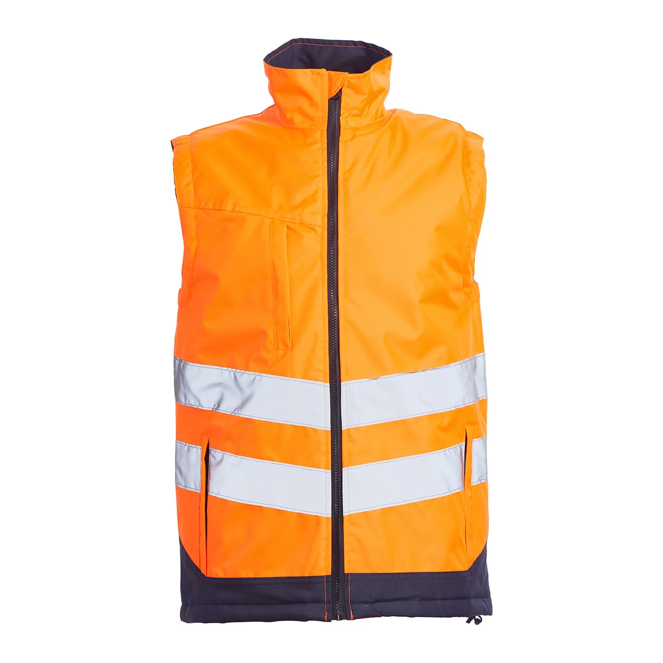 Blackrock Hi-Vis Body Warmer Yellow/Rail Orange Padded Gilet, Hi Viz, For Mens Womens Unisex, Fleece, Workwear, Warm, Gillet, Waterproof Shell & Windproof, Quilted Bodywarmer, Sizes S-6XL