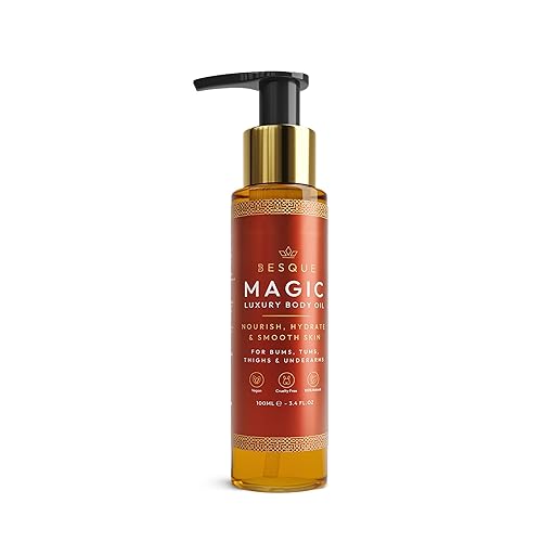 Besque Aceite corporal mágico, 3.38 onzas líquidas, aceite corporal para después de la ducha para mujeres, cuidado de la piel hidratante para todo