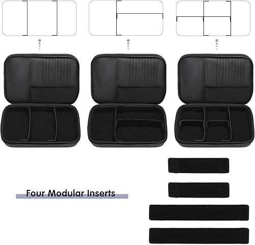 Miniatura 3 de MOSISO Estuche organizador electrónico de viaje, funda de accesorios electrónicos de doble capa para cargador, teléfono, auriculares, mouse y otros