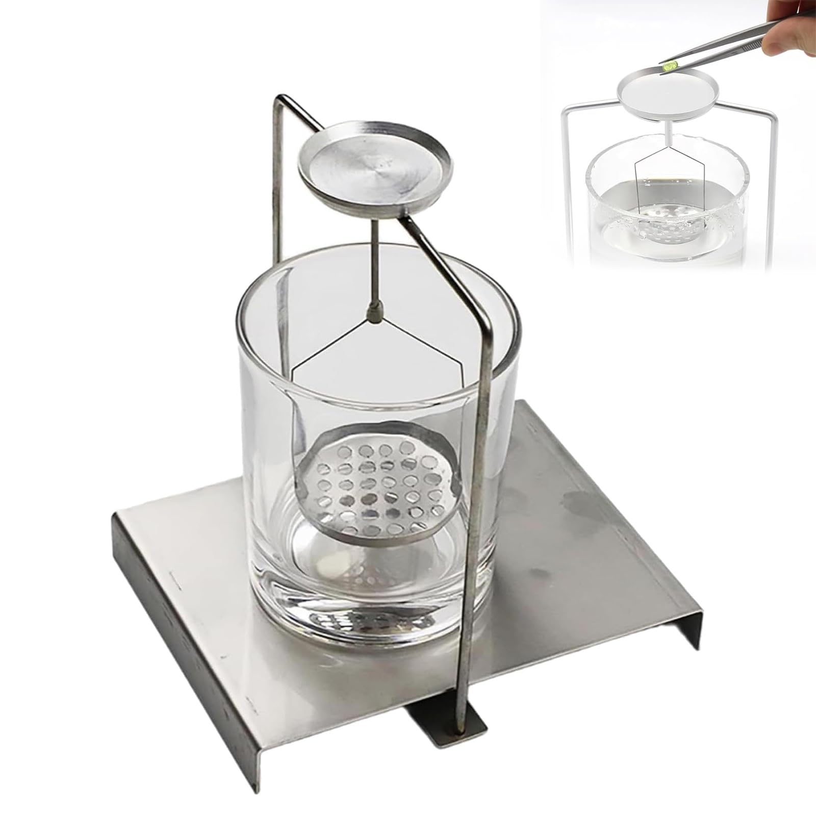 Kit de determinación de densidad: dispositivo de pesaje hidrostático para pruebas de densidad precisas y medición de líquidos sólidos, ideal para básculas de laboratorio y pruebas de joyería