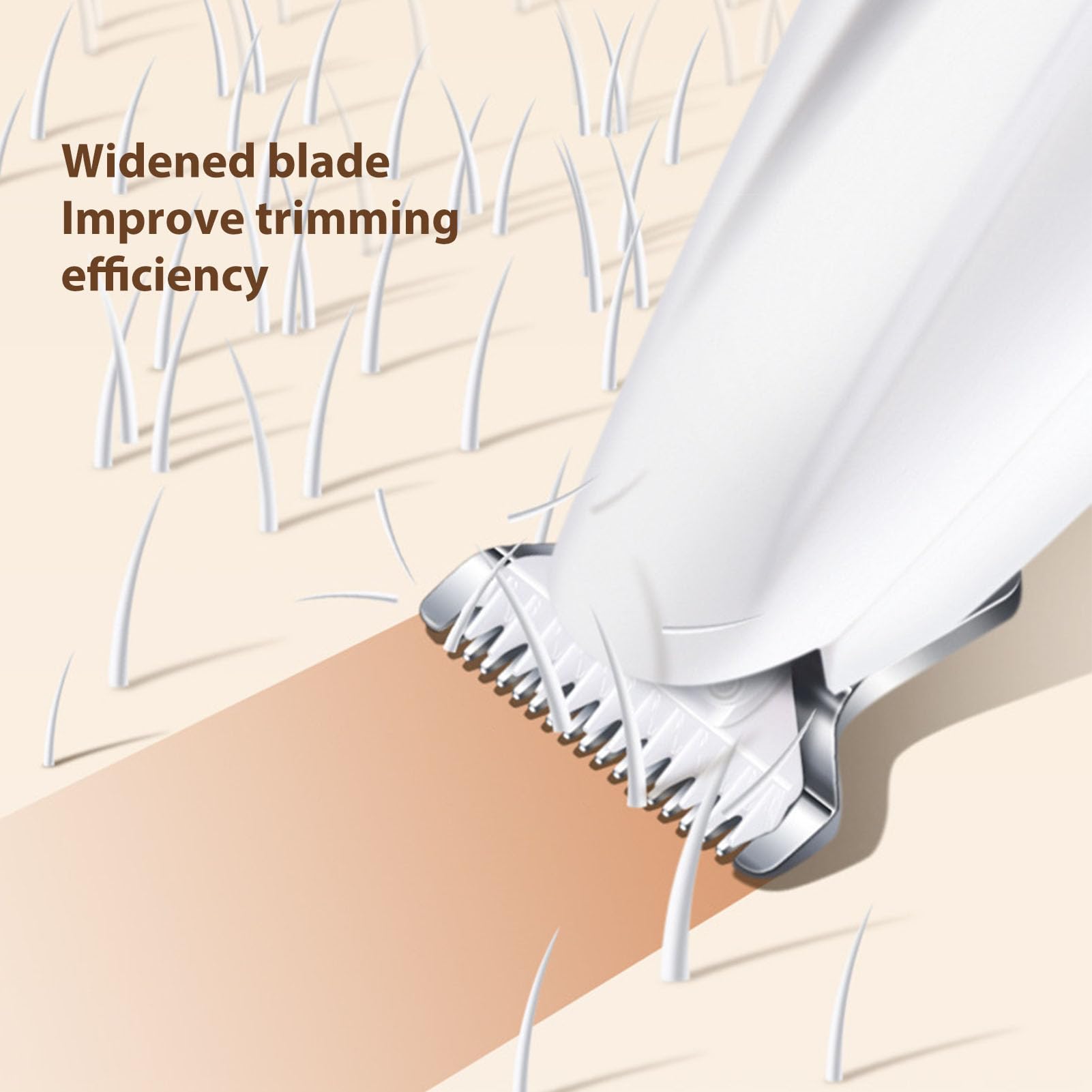 Pet Paws Trimmer, Low Noise Rechargeable Electric Trimmer with LED Light, Lubricating Oil, Brush - Image 4