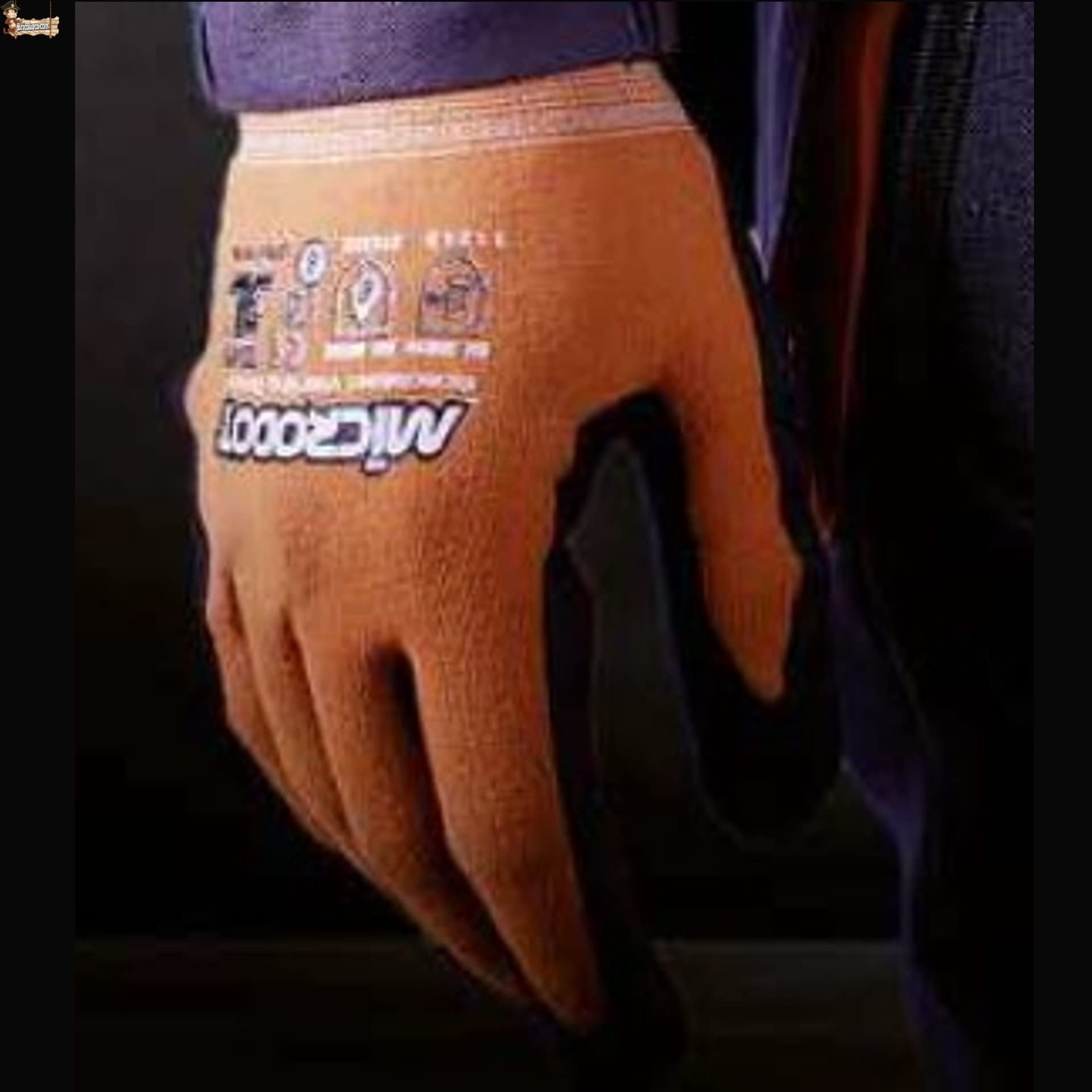 BricoLoco.com 12 PARES Guantes trabajo mecánico nitrilo, nylon sin costuras. Puntos dots para ¡¡¡ MÁXIMO AGARRE !!!. Excelente adaptación a la mano. (12, Talla 10)