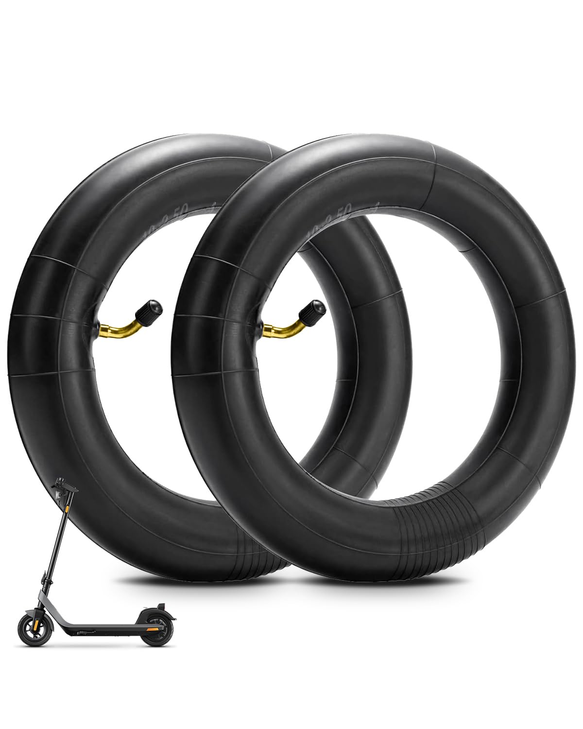 12 1/2 x 2 1/4 57-203 Kinderwagen Schlauch 12 Zoll Mit Winkelventil 45°, 2 Stück E Scooter Schlauch, Nahtloser Schlauch eindicken, für Roller Reifen Kinderwagen Dreirad Laufrad Fahrrad Anhänger