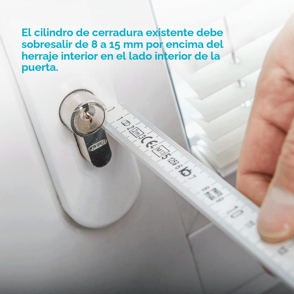 eqiva Unidad de cierre de puerta inteligente Bluetooth, blanca, 142950A0, 5,6 x 5,2 x 11,4 cm