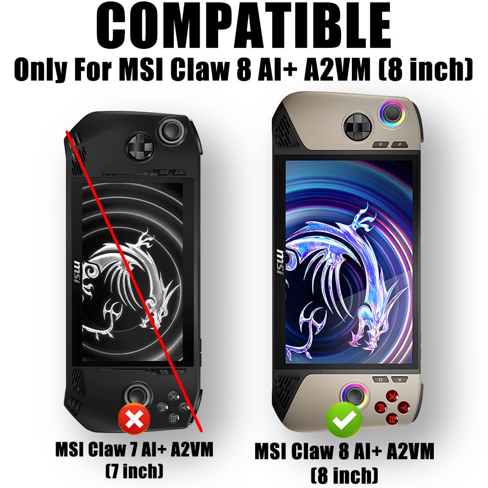 Lot De 3 Films Protection Écran Verre Trempé MSI Claw 8 AI+ - Haute Transparence Anti-Rayures