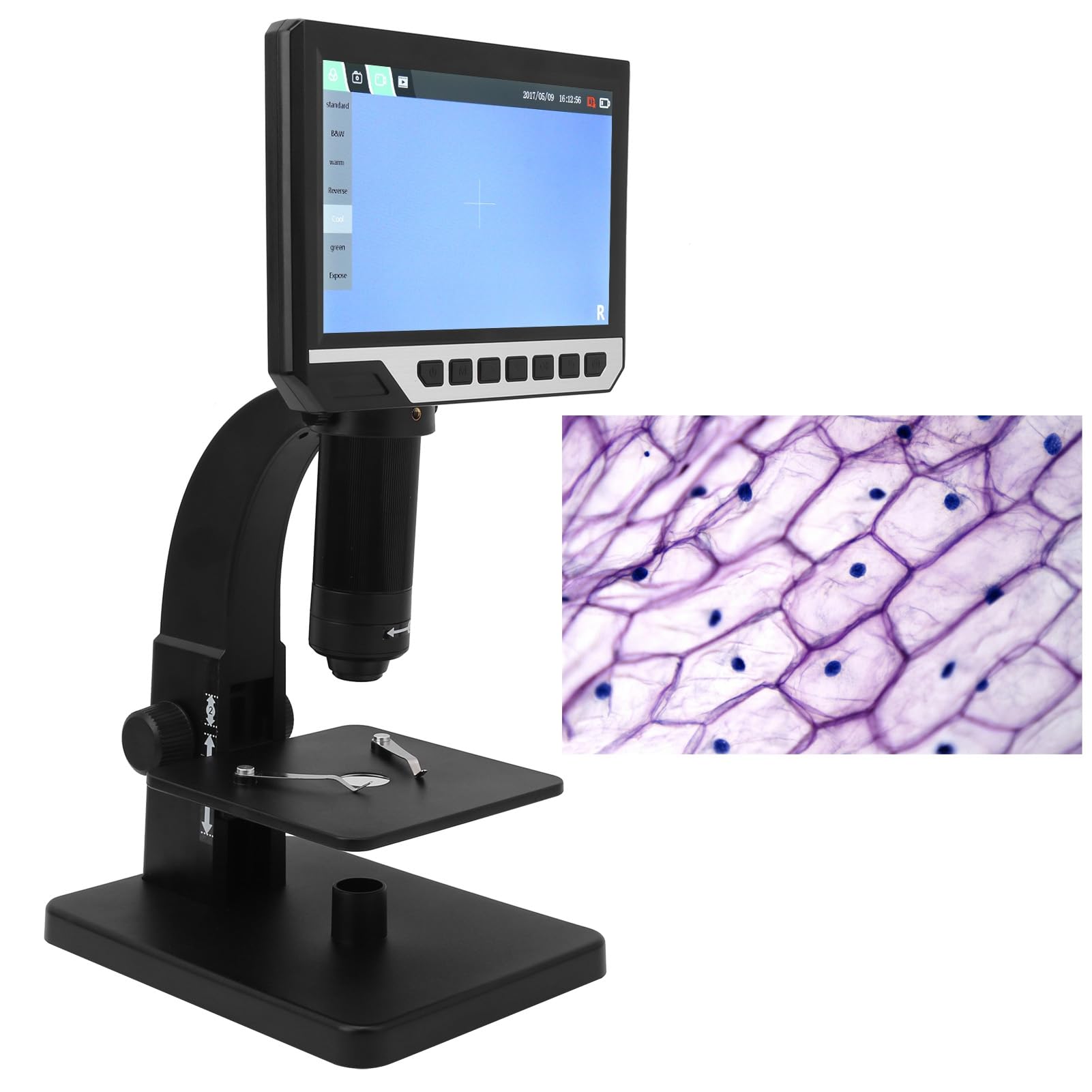 Zerodis 12-MP-Digitalmikroskop, 2000-fache Vergrößerung mit 7-Zoll-HD-Bildschirm für die Reparatur von Leiterplatten und die Identifizierung von Edelsteinen