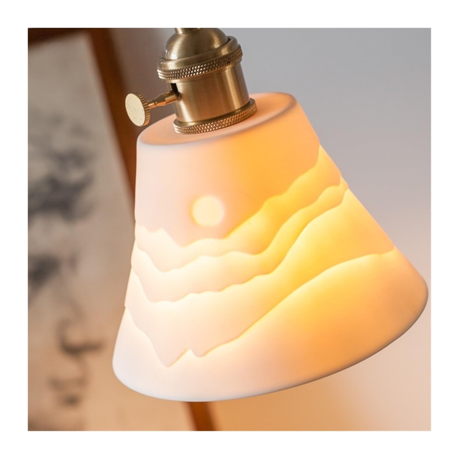 Lampara Techo, Lámpara Colgante LED de cerámica pequeña 4W, Accesorios for cafetería, Loft, Cocina, mesita Noche, Restaurante, Sala Estar, lámpara Japonesa en V