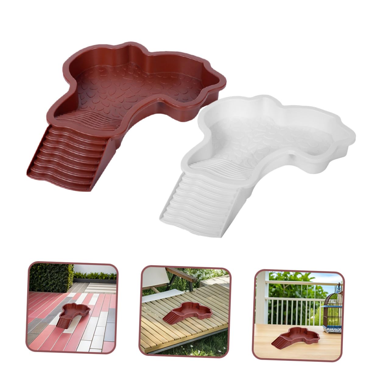 2 Pezzi Vasca per Tartarughe Semiaquatiche con Rampa Antiscivolo Piscina Rettile Dual Use Acqua e Accessorio per Benessere e Movimento Naturale