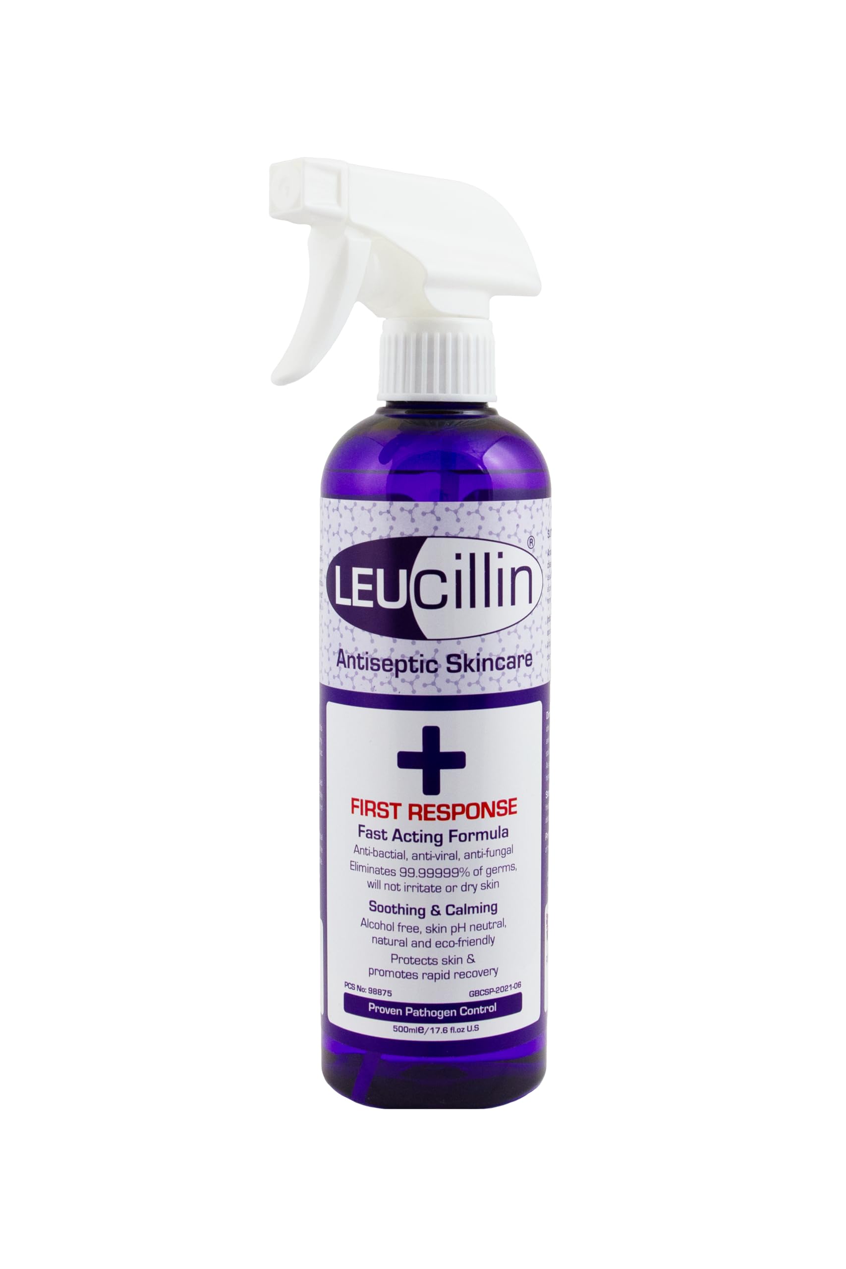 Leucillin Family Sanitiser Hypochlorous Acid Spray – Antibacterial Spray Antiseptic Hand Sanitiser Disinfectant for Piercing Cleaning Solution Hand Sanitizer Your Home Pets (500ml)