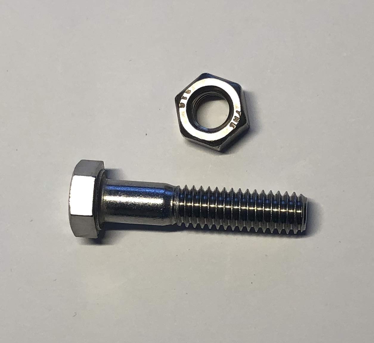 US STAINLESS 10-Pack 3/8-16 X 1.5" Stainless Steel 316 Hex Bolts With Nuts - Marine Grade UNC Thread