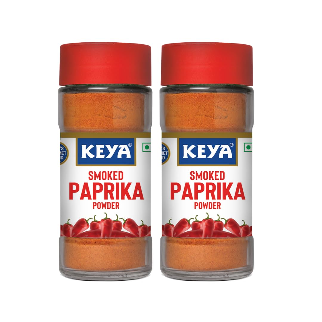 Keya Smoked Paprika Powder 50g | Smoky Flavour & Aroma | Fresh & Flavourful Dried Chillies | No Artificial Colours | No Preservatives | Vegetarian | Pack of 2
