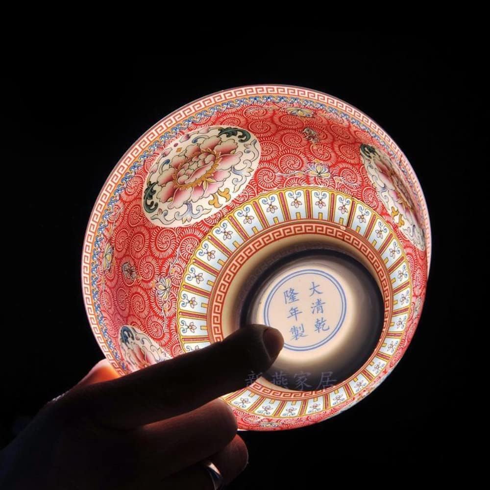 miska ceramiczna, Chińska starożytna porcelanowa miska do ryżu w stylu pałacowym, 15