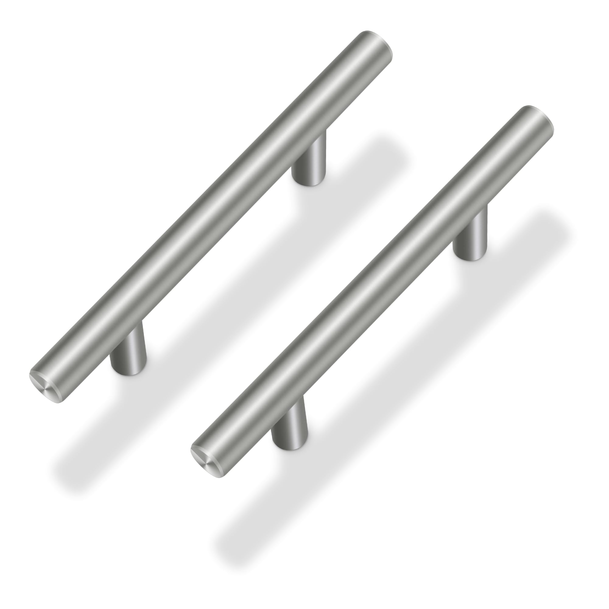 SORGMACH 10 Pack Cabinet Pulls 304 Stainless Steel Kitchen Drawer Pulls Satin Nickel Cabinet Handles 160 mm Hole Center