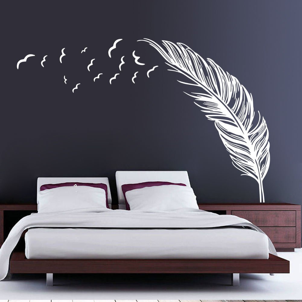 BIBITIME Ostrich Wall Decal – Long Neck Animal Vinyl Sticker For Nursery, Living Room